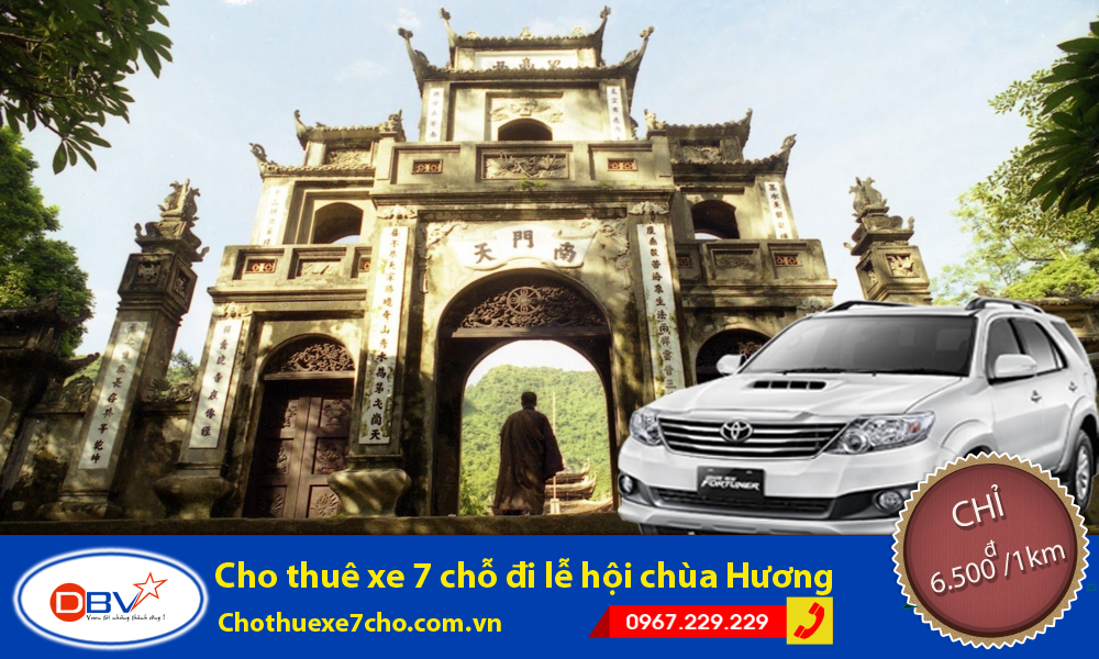 Cho thuê xe 7 chỗ có lái, giá rẻ đi chùa Hương tại Hà Nội