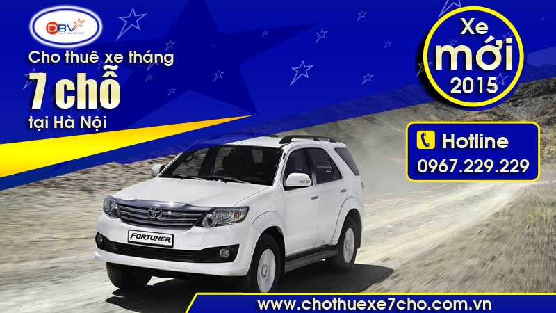 Cho thuê xe tháng 7 chỗ có lái uy tín, giá rẻ tại Long Biên